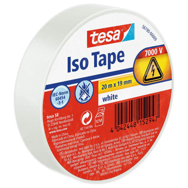 4042448152947 - Iso Tape Isolierband weiß 190 mm x 200 m 1 Rolle 4042448152947 Tesa