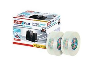 4042448259998 - tesa Klebebandabroller tesafilm Easy Cut SMART Schwarz 19 mm (B) x 33 m (L) Kunststoff Recycelt 100%