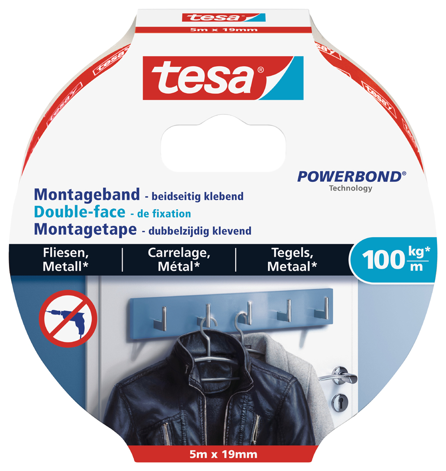 4042448340337 - Ultra strong 77747-00000-00 Montageband ® Powerbond Weiß (l x b) 5 m x 19 mm 1 St - Tesa