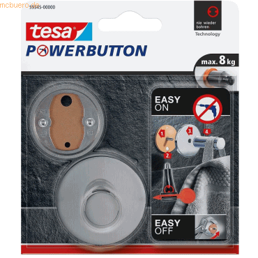 4042448401755 - tesa Powerbutton Haken Premium Edelstahl 4042448401755 - tesa Powerbutton Haken Premium Edelstahl