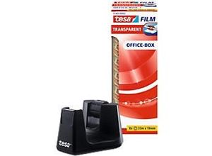 4042448450425 - tesa Klebebandabroller tesafilm Easy Cut SMART Schwarz 19 mm (B) x 33 m (L) Recyceltes ABS (Acrylnitril-Butadien-Styrol) Stahl + 8 Rollen tesa Klebefilm Office-Box