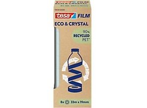 4042448641786 - tesa Klebeband tesafilm Eco & Crystal Transparent 19 mm (B) x 33 m (L) PET (Polyethylenterephthalat) 8 Rollen