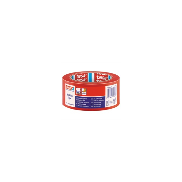 4042448828972 - tesa Bodenmarkierungsband tesa Professional Rot 50 mm (B) x 33 m (L) PVC (Polyvinylchlorid) 60760