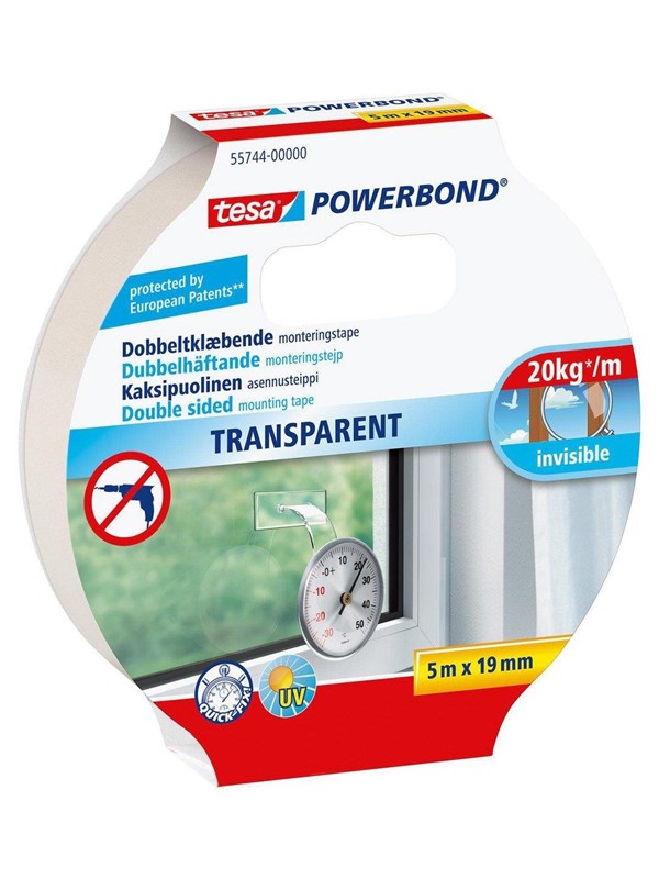 4042448843128 - tesa Powerbond Double Sided mountings tape 5m x 19mm