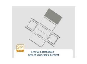 4042533498196 - EcoStar Gartenbox Elegant 1620 166 x 874 x 726 cm alugrau