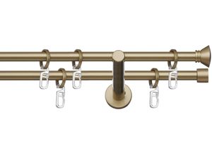 4042627048252 - Gardinenstange INDEKO Ibiza Gardinenstangen Gr L 240cm Ø 12mm 2 läufig goldfarben (goldfarben messingfarben) Komplett-Set inkl Ringen und Montagematerial 4042627048252 - Gardinenstange INDEKO Ibiza Gardinenstangen Gr L 240cm Ø 12mm 2 läufig goldfarben (goldfarben messingfarben) Komplett-Set inkl Ringen und Montagematerial