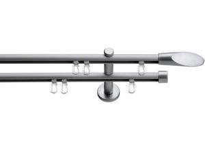 4042627049969 - Gardinenstange INDEKO Marbella Gr 4 silber (edelstahlfarben silberfarben) L240cm Ø16mm Aluminium Gardinenstangen Innenlauf Komplett-Set inkl Gleitern und Montagematerial 4042627049969 - Gardinenstange INDEKO Marbella Gr 4 silber (edelstahlfarben silberfarben) L240cm Ø16mm Aluminium Gardinenstangen Innenlauf Komplett-Set inkl Gleitern und Montagematerial