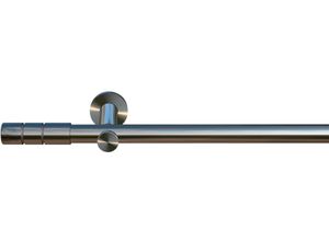 4042627326879 - Gardinenstange INDEKO Hamburg Gardinenstangen Gr L 240 cm Ø 20 mm 1 läufig silberfarben (edelstahlfarben) Kinder Gardinenstangen für Komplett-Set inkl Montagematerial