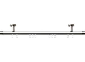 4042627327319 - Gardinenstange INDEKO Consul Gardinenstangen Gr L 320 cm Ø 20 mm 1 läufig silberfarben (edelstahlfarben) Gardinenstangen nach Maß Innenlauf Komplett-Set inkl Gleitern und Montagematerial