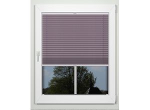 4042627353882 - Plissee INDEKO simple Plissees Gr 170 cm zweiseitig verschiebbar 73 cm grau (grau lila weiß) Sonnenschutz-Plissees nach Maß