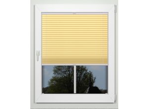 4042627357231 - Plissee INDEKO simple Plissees Gr 170 cm zweiseitig verschiebbar 84 cm gelb (senfgelb weiß) Sonnenschutz-Plissees nach Maß