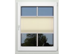 4042627375327 - Plissee INDEKO superior Plissees Gr 100 cm zweiseitig verschiebbar 111 cm beige (sand weiß) Thermo-Plissees nach Maß