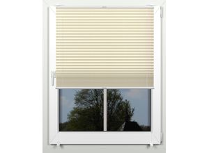 4042627379011 - Plissee INDEKO simple beige (sand weiß weiß) B75cm H130cm Obermaterial 94% Polyester 6% sonstige Fasern Plissees mit Klemmträgern nach Maß