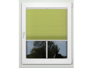 4042627392843 - Plissee INDEKO simple grün (grün weiß) Plissees 170cm zweiseitig verschiebbar 81cm Obermaterial 94% Polyester 6% sonstige Fasern nach Maß B81cm H170cm