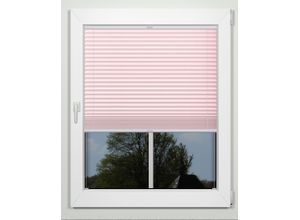 4042627405444 - Plissee INDEKO simple Plissees Gr 220 cm zweiseitig verschiebbar 111 cm rosa (rosé weiß) Sonnenschutz-Plissees nach Maß