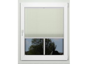 4042627415870 - Plissee INDEKO superior grau (grau weiß) Plissees 100cm zweiseitig verschiebbar 101cm Obermaterial 94% Polyester 6% sonstige Fasern nach Maß B101cm H100cm