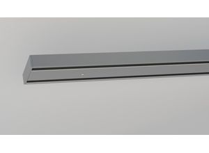 4042627419120 - Schienensystem INDEKO Objektschiene silber (silberfarben) L210cm Aluminium Kunststoff Gardinenstangen Innenlauf Gardinenschiene Komplett-Set inkl Gleitern&Montagematerial