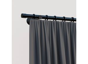 4042627425251 - Gardinenstange INDEKO Linz Gardinenstangen Gr L 120 cm Ø 20 mm 1 läufig 1 läufig schwarz Kinder Gardinenstangen für Komplett-Set inkl Montagematerial