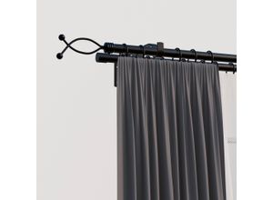 4042627438428 - Gardinenstange INDEKO Ferrara Gardinenstangen Gr L 310 cm Ø 16 mm 1 St 2 läufig schwarz Gardinenstangen nach Maß