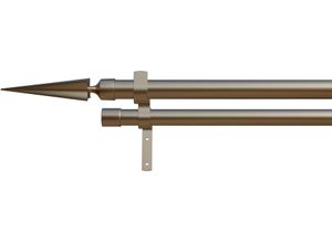 4042627443392 - Gardinenstange INDEKO Parma silber (silberfarben) Gardinenstangen L 240cm Ø 16mm 2 läufig