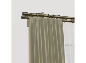 4042627449127 - Gardinenstange INDEKO Zylinder Gardinenstangen Gr L 210cm Ø 16mm 2 läufig goldfarben (altmessingfarben)