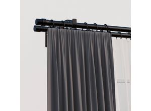 4042627449806 - Gardinenstange INDEKO Zylinder schwarz L170cm Ø16mm Eisen Gardinenstangen