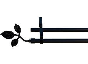 4042627453452 - Gardinenstange INDEKO Toskana Gardinenstangen Gr L 220cm Ø 16mm 2 läufig schwarz