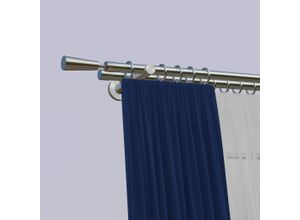4042627462638 - Gardinenstange INDEKO Johannesburg Gardinenstangen Gr L 400 cm 1 St 2 läufig silberfarben (edelstahlfarben) Gardinenstangen nach Maß
