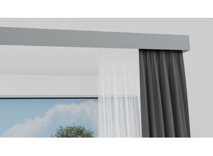 4042627466353 - Innenlaufschiene INDEKO Stockholm silber (silberfarben) L150cm Metall Gardinenstangen