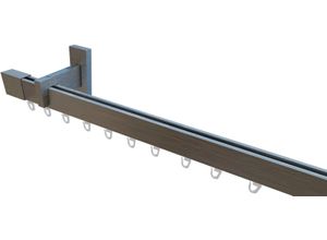 4042627467053 - Innenlaufschiene INDEKO Trend-Line grau (edelstahl op) L130cm Ø35mm Aluminium Gardinenstangen Wunschmaßlänge