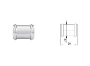 4042707100399 - Doppelmuffe 32x32mm ms verchromt mit 2 O-Ringen - ASW