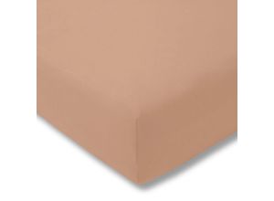 4042745056153 - Spannbettlaken ESTELLA Feinjersey-Spannbettuch Laken Gr B L 150 cm x 200 cm 1 St Jersey 150 x 200 cm-140 x 200 cm 22 cm braun (caramel) Rundumgummi