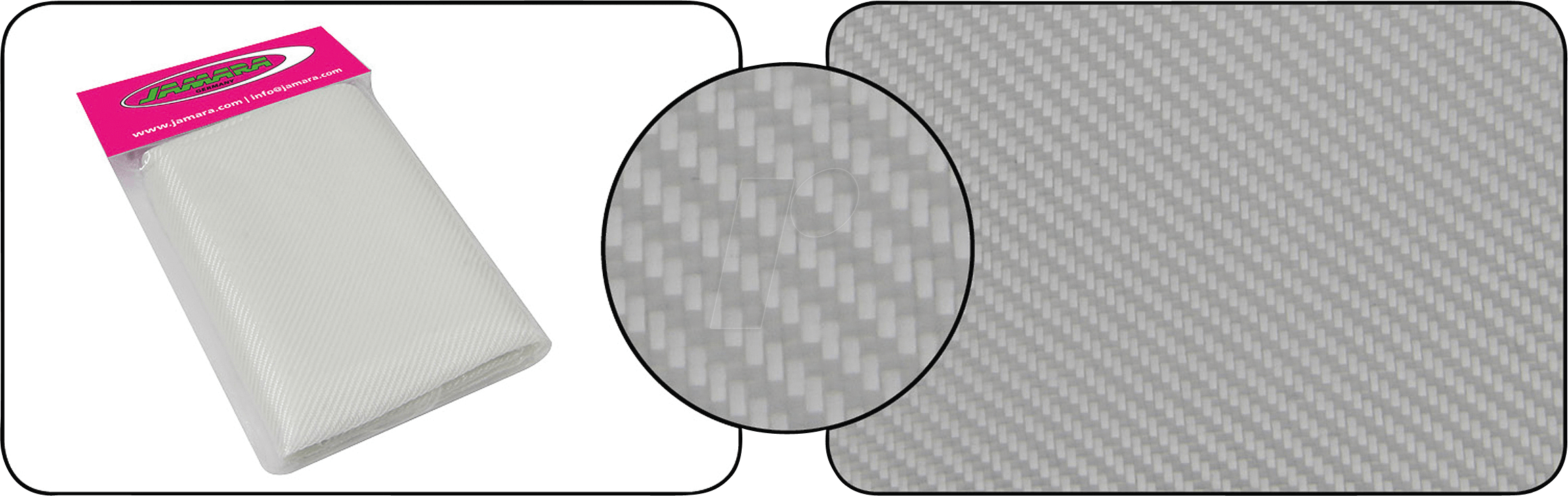 4042774151348 - JAMARA 232513 - Glasgewebe 1000 x 1000 mm 163g Köper