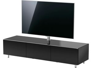 4042776073778 - Lowboard JUST BY SPECTRAL Just Racks Sideboards Gr B H T 1652 cm x 38 cm x 48 cm TV - Paket mit Schublade Hochwertige Scharniere und Klappendämpfer schwarz Lowboards JRL 1650T Breite 165 cm wahlweise mit Basis - oder TV-Paket