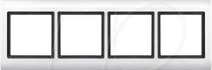 4042811014438 - Rahmen vierfach waagerecht und senkrecht Montage Typ 400419 Kunststoff glänzend