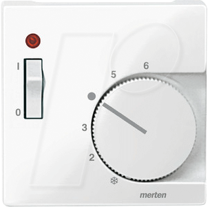 4042811032807 - EL SM 534819 - System M Zentralplatte Temperaturregler polarweiß glänzend