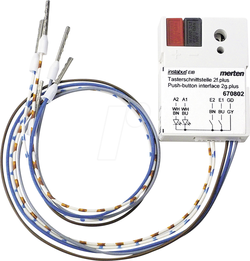 4042811036683 - ME 670802 - Tasterschnittstelle 2-fach plus polarweiß