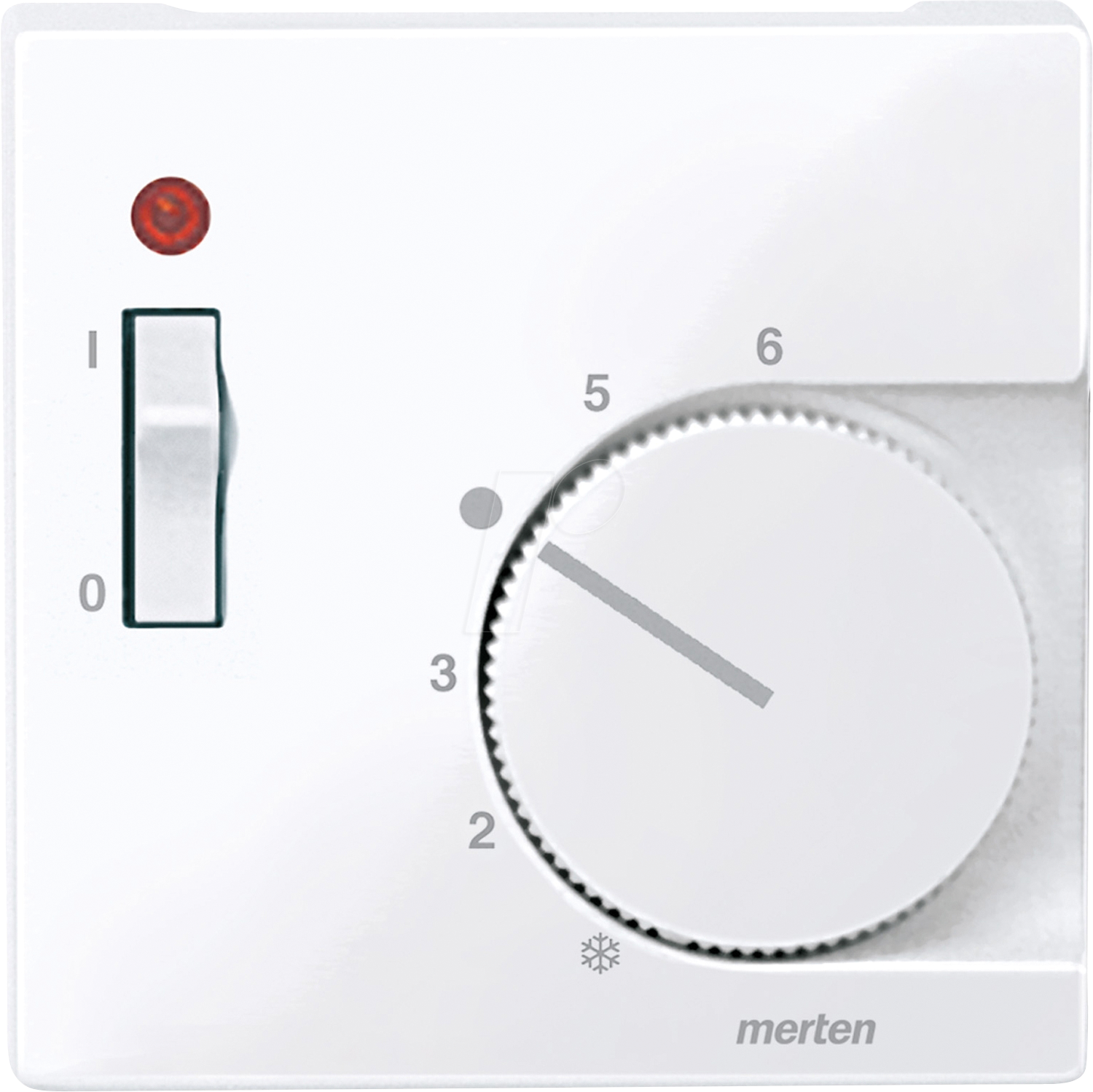 4042811043834 - ME SM 534825 - System M Raumtemperaturregler Zentralplatte aktivweiß glänzen