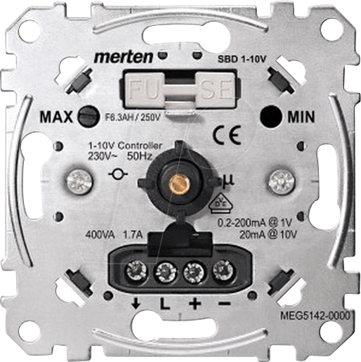 4042811155391 - MEG5142-0000 Unterputz Dimmer Geeignet für Leuchtmittel Leuchtstofflampe Aluminium