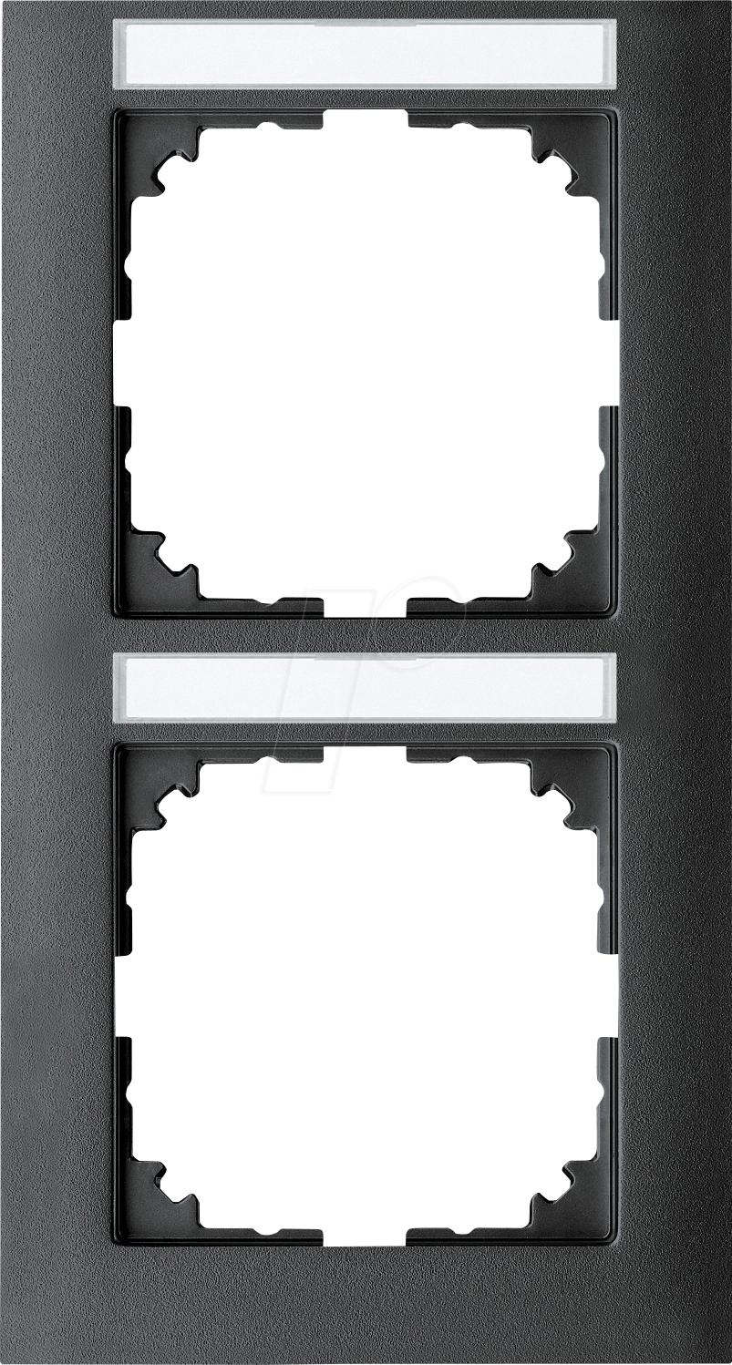 4042811185398 - Rahmen zwei-fach mit Beschriftungsfläche Thermoplast matt Schutzart IP20 Klemmbefestigung 4042811185398 - Rahmen zwei-fach mit Beschriftungsfläche Thermoplast matt Schutzart IP20 Klemmbefestigung