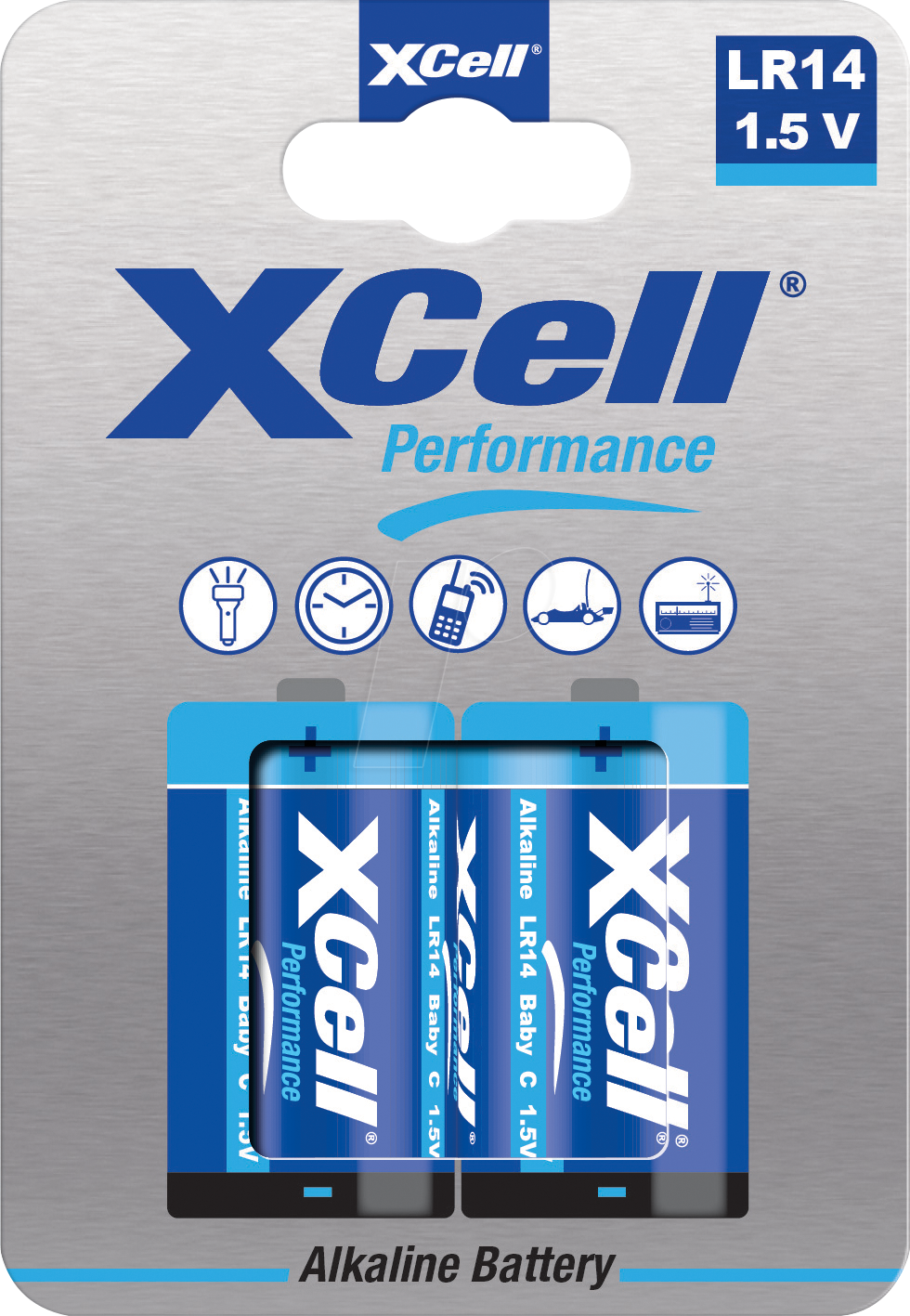 4042883153554 - XCELL BABY X2 - Alkaline Batterie C (Baby) 2er Blister