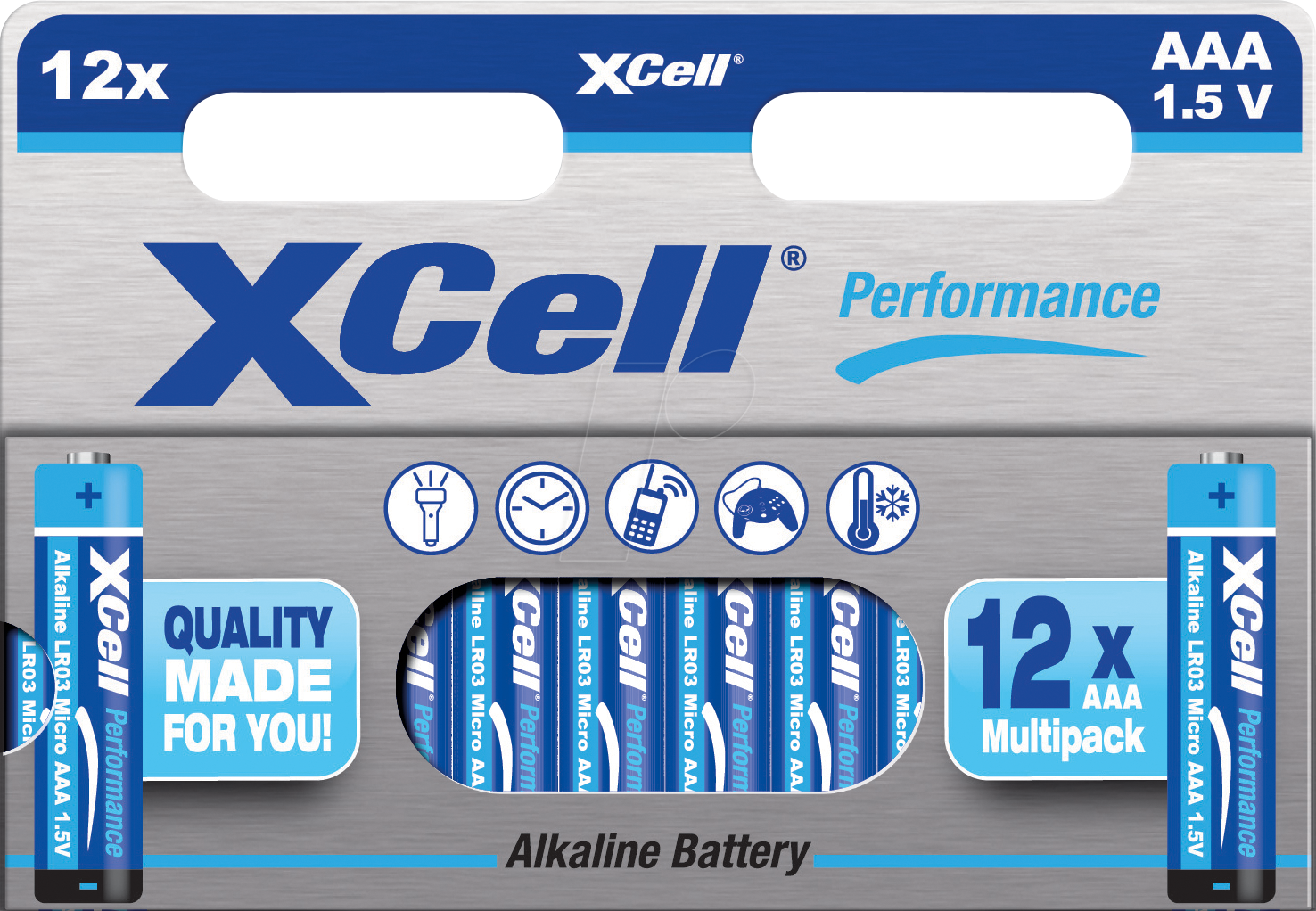 4042883802124 - XCELL 149654 - Alkaline Batterie AAA (Micro) 12er-Blister