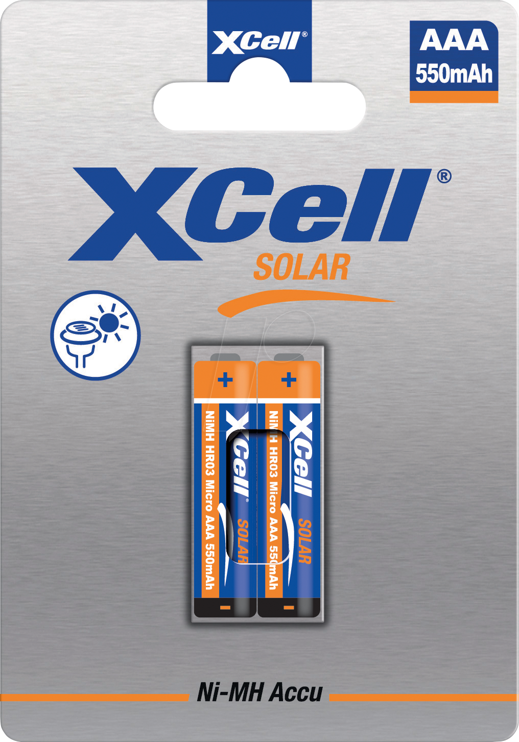 4042883802131 - XCELL 149446 - NiMh Akku AAA (Micro) 550 mAh 2er-Pack