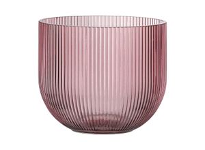 4042911152733 - Windlicht FINK SOLARI Kerzenhalter Gr H 135 cm rosa (rose) Windlichter Laternen Kerzenhalter aus Glas in Rillenoptik Höhe 135 cm