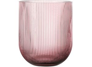 4042911152771 - Windlicht FINK SOLARI Kerzenhalter Gr H 19 cm rosa (rose) Kerzenhalter aus Glas in Rillenoptik