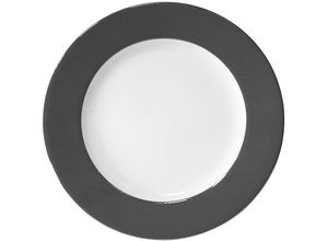 4042911250989 - Platzteller FINK Moments Untersetzer grau (grau weiß) Platzteller Weitere Tischaccessoires Untersetzer Ø 30 cm Porzellan mit Platinumrand