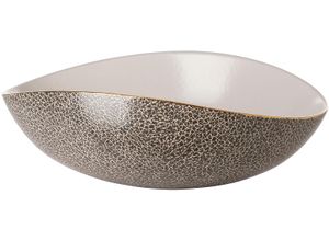 4042911260520 - Schale FINK MIDAS Schüsseln Gr B H 245 cm x 11 cm grau (grau weiß) Porzellanschalen Dekoschale Schüssel aus Porzellan Höhe ca 11 cm