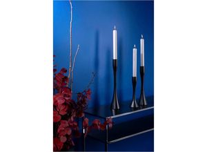 4042911402586 - Kerzenständer FINK LADY Leuchter schwarz B7cm H30cm T7cm Ø7cm Aluminium Kerzenhalter 4042911402586 - Kerzenständer FINK LADY Leuchter schwarz B7cm H30cm T7cm Ø7cm Aluminium Kerzenhalter