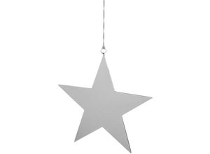 4042911413100 - Weihnachtsfigur FINK Dekohänger STAR Dekofiguren Gr Ø 21 cm silberfarben Weihnachtsengel Weihnachtsfiguren Dekostern Weihnachtsdeko aus Edelstahl poliert Ø ca 21 cm