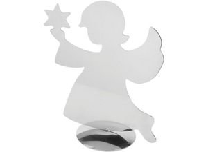 4042911413162 - Engelfigur FINK Dekofigur HOLYWORKER Dekofiguren Gr B H T 13 cm x 15 cm x 7 cm silberfarben Weihnachtsengel Weihnachtsfiguren Deko-Engel Weihnachtsdeko aus Edelstahl